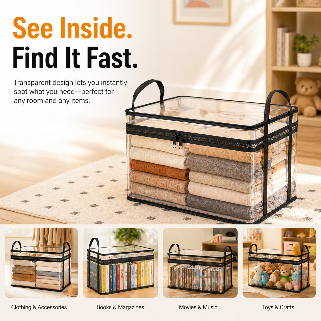 Clear the Clutter, Not Your Wallet – Now 50% OFF! 🏷️✨The ultimate grab-and-go storage solution for books, toys, and media. 📚🧸 See everything, find anything, and save big today! 💨