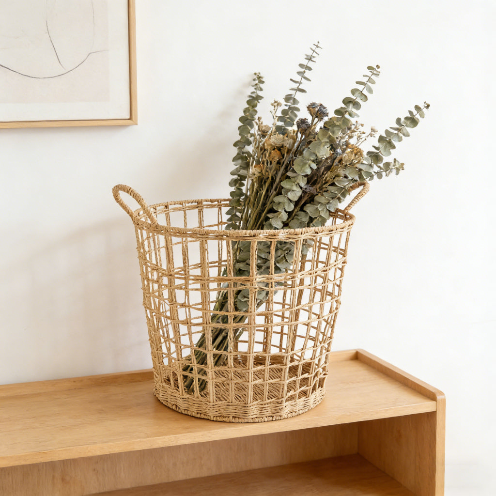Nordic-Style Hand-Woven Storage & Laundry Basket