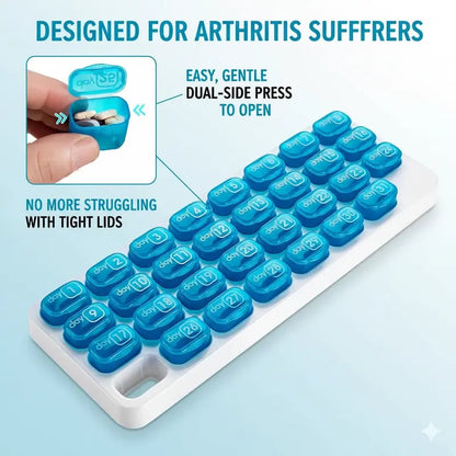 🔥 [Buy 1 Get 1 FREE] 💊 31-Day Premium Monthly Pill Organizer - Universal Travel Case for All Medications & Vitamins ✨