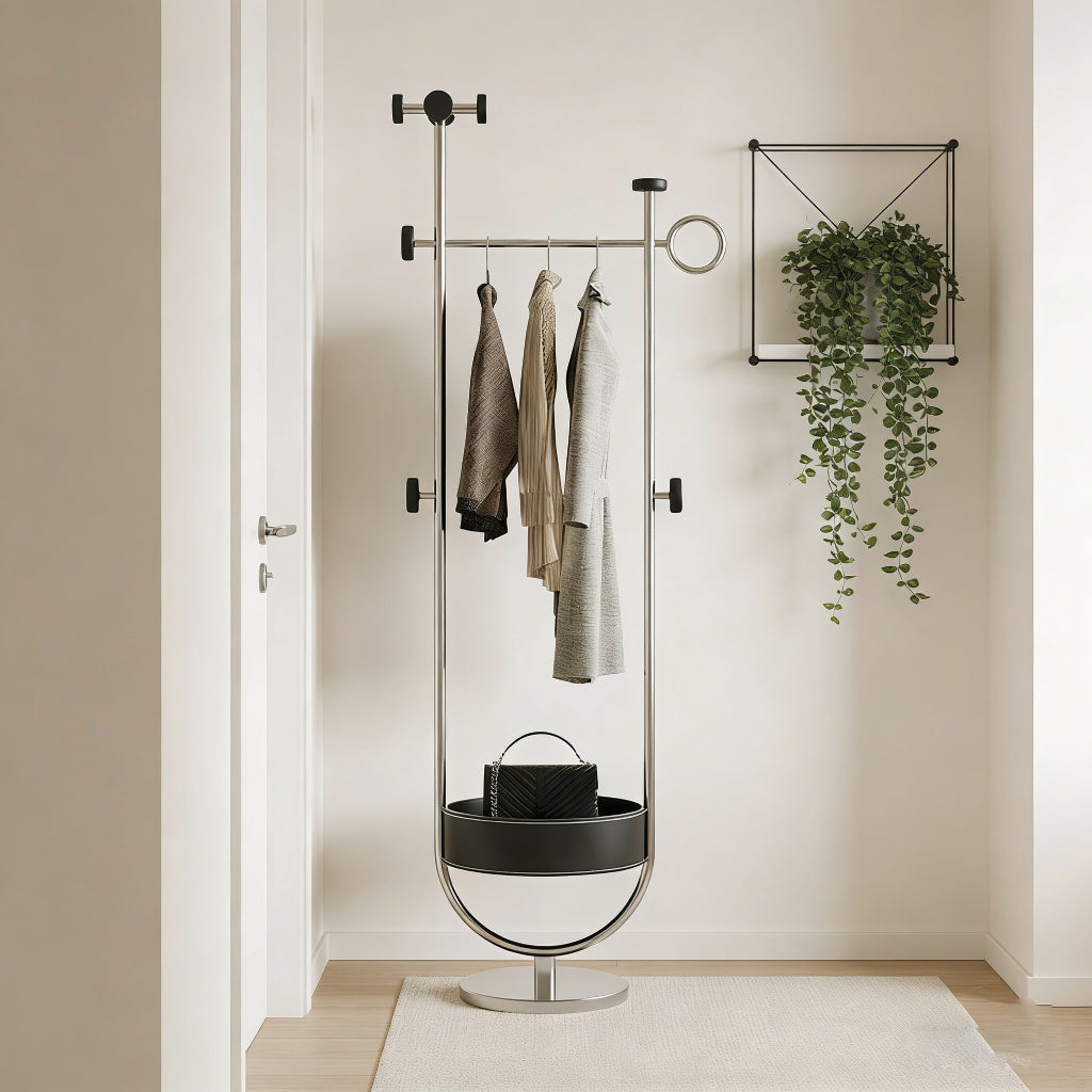 Modern Bedside Organizer & Coat Rack