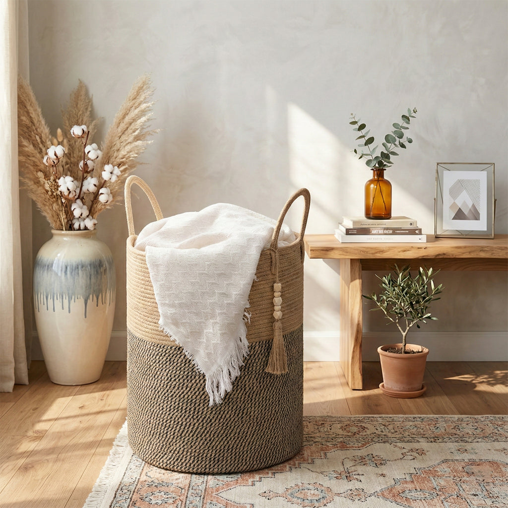 Minimalist Cotton Rope Storage Basket