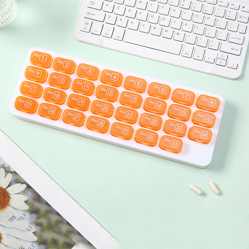 🔥 [Buy 1 Get 1 FREE] 💊 31-Day Premium Monthly Pill Organizer - Universal Travel Case for All Medications & Vitamins ✨