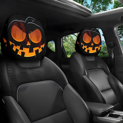 😆 Funny Cartoon Car Headrest Covers – 2PCS 2D Universal Fit🚗