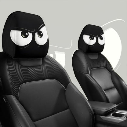 😆 Funny Cartoon Car Headrest Covers – 2PCS 2D Universal Fit🚗