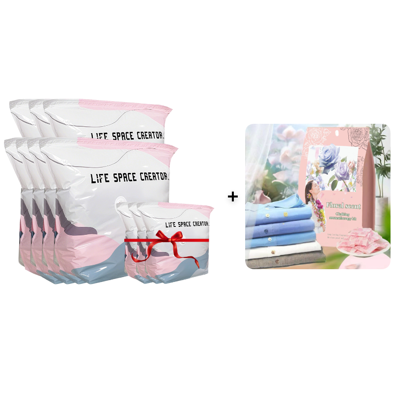 50% OFF Ends Soon! ⏳ Last Few Hours No-Pump Large Vacuum Compression Bags 🏡 Maximize Your Space NOW! 🚀💨