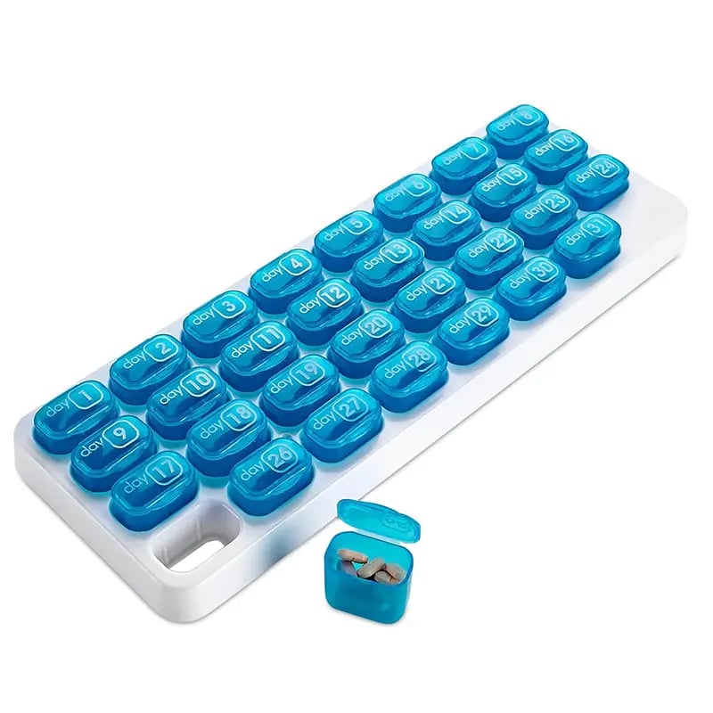 🔥 [Buy 1 Get 1 FREE] 💊 31-Day Premium Monthly Pill Organizer - Universal Travel Case for All Medications & Vitamins ✨