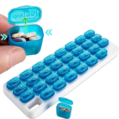 🔥 [Buy 1 Get 1 FREE] 💊 31-Day Premium Monthly Pill Organizer - Universal Travel Case for All Medications & Vitamins ✨