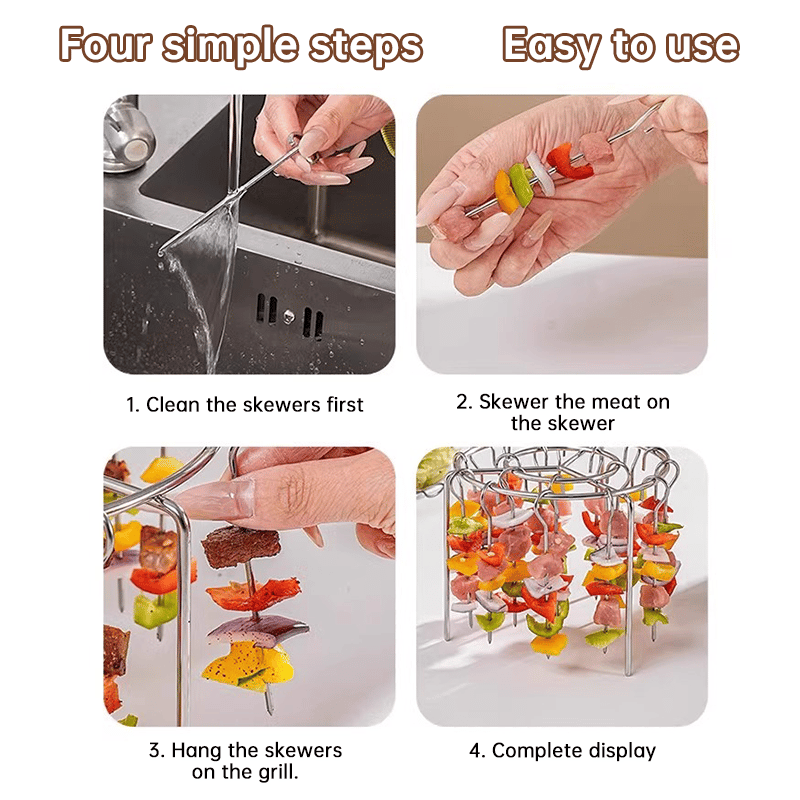 💥The Ultimate Upgrade for Your Kitchen🥩Vertical barbecue grill for grilling skewers🍤