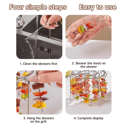 💥The Ultimate Upgrade for Your Kitchen🥩Vertical barbecue grill for grilling skewers🍤