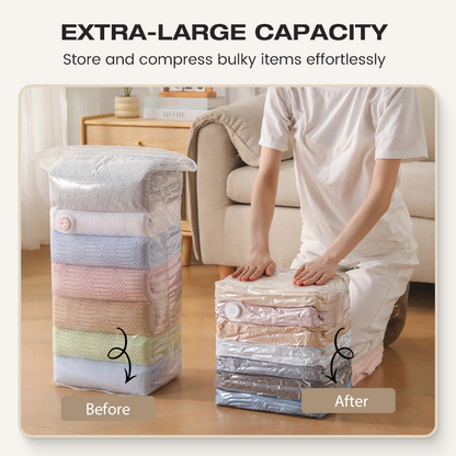 50% OFF Ends Soon! ⏳ Last Few Hours No-Pump Large Vacuum Compression Bags 🏡 Maximize Your Space NOW! 🚀💨