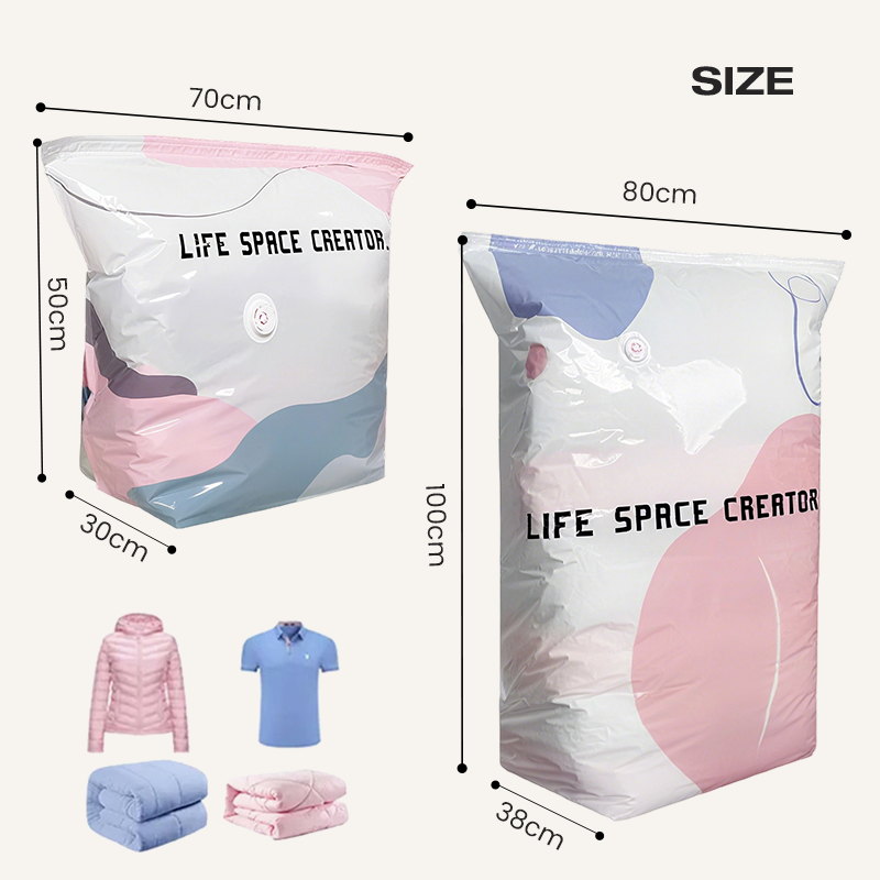 50% OFF Ends Soon! ⏳ Last Few Hours No-Pump Large Vacuum Compression Bags 🏡 Maximize Your Space NOW! 🚀💨