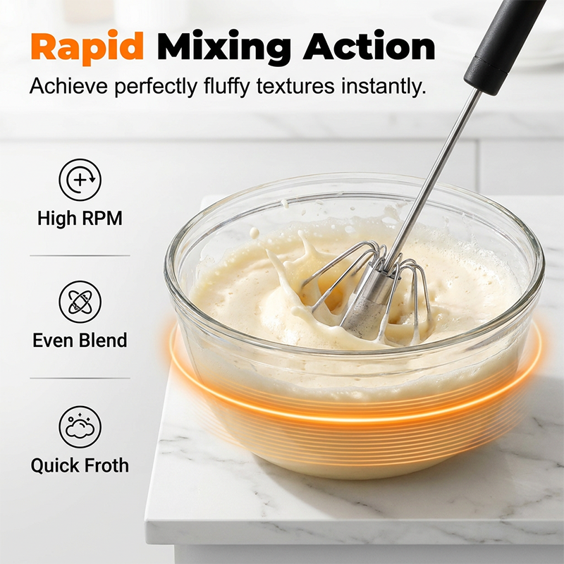 🔥 BUY 1 GET 1 FREE | Stainless Steel Push-Down Egg Beater
