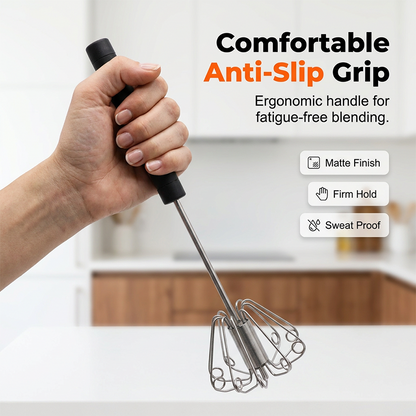 🔥 BUY 1 GET 1 FREE | Stainless Steel Push-Down Egg Beater