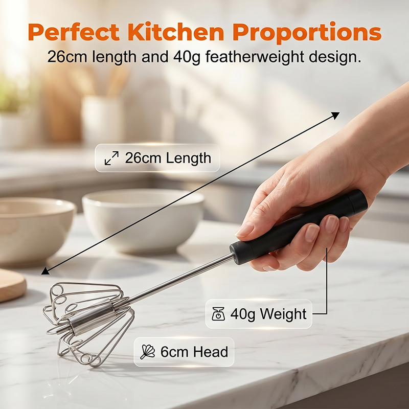 🔥 BUY 1 GET 1 FREE | Stainless Steel Push-Down Egg Beater