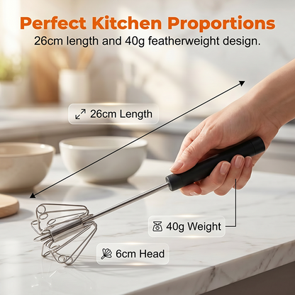 🔥 BUY 1 GET 1 FREE | Stainless Steel Push-Down Egg Beater